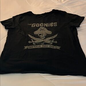 Goonies Black Cotton T-Shirt